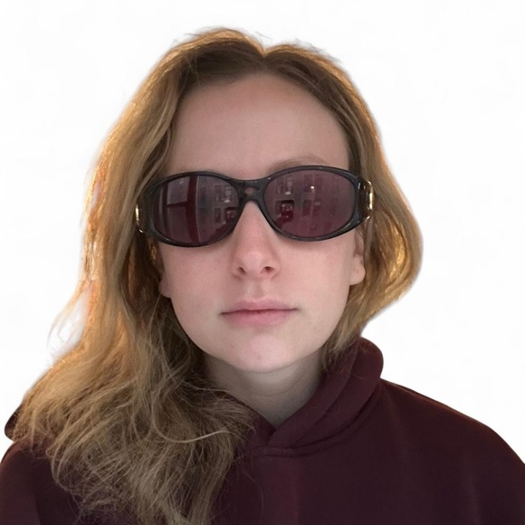 Pink and black retro YSL sunglasses - Picture 4 of 8